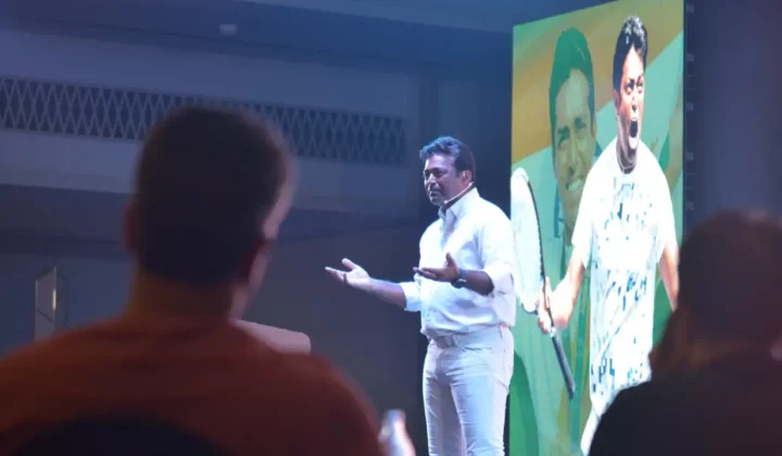 Tennis player Leander Paes at live Event by LiveClefs